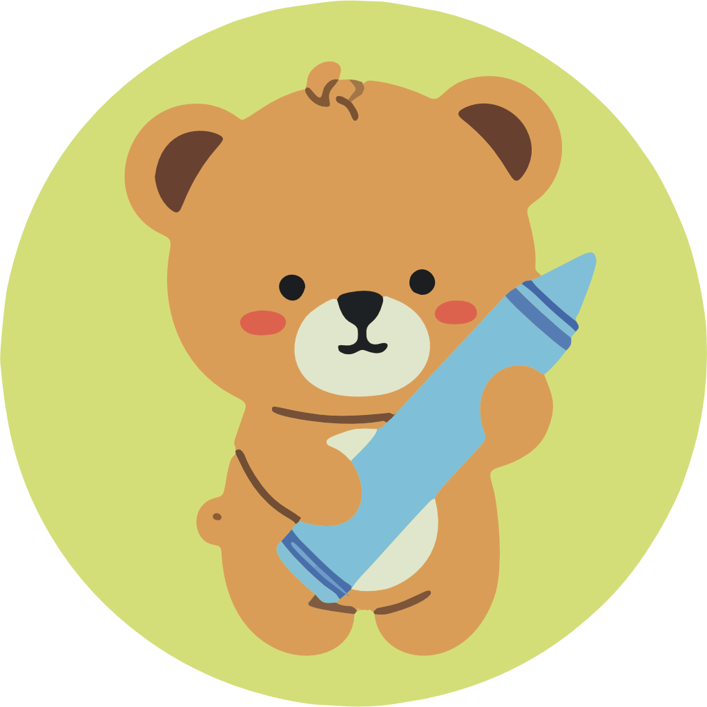 The Coloring Cub mascot